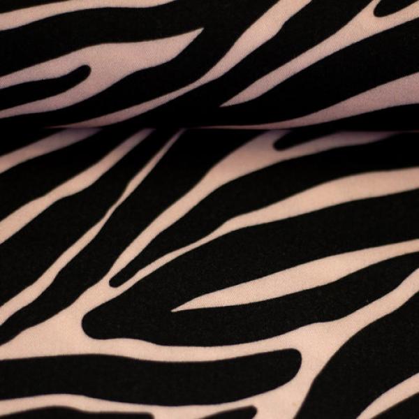 Viskose Animalprint Altrosa/Schwarz Zebra  by Swafing